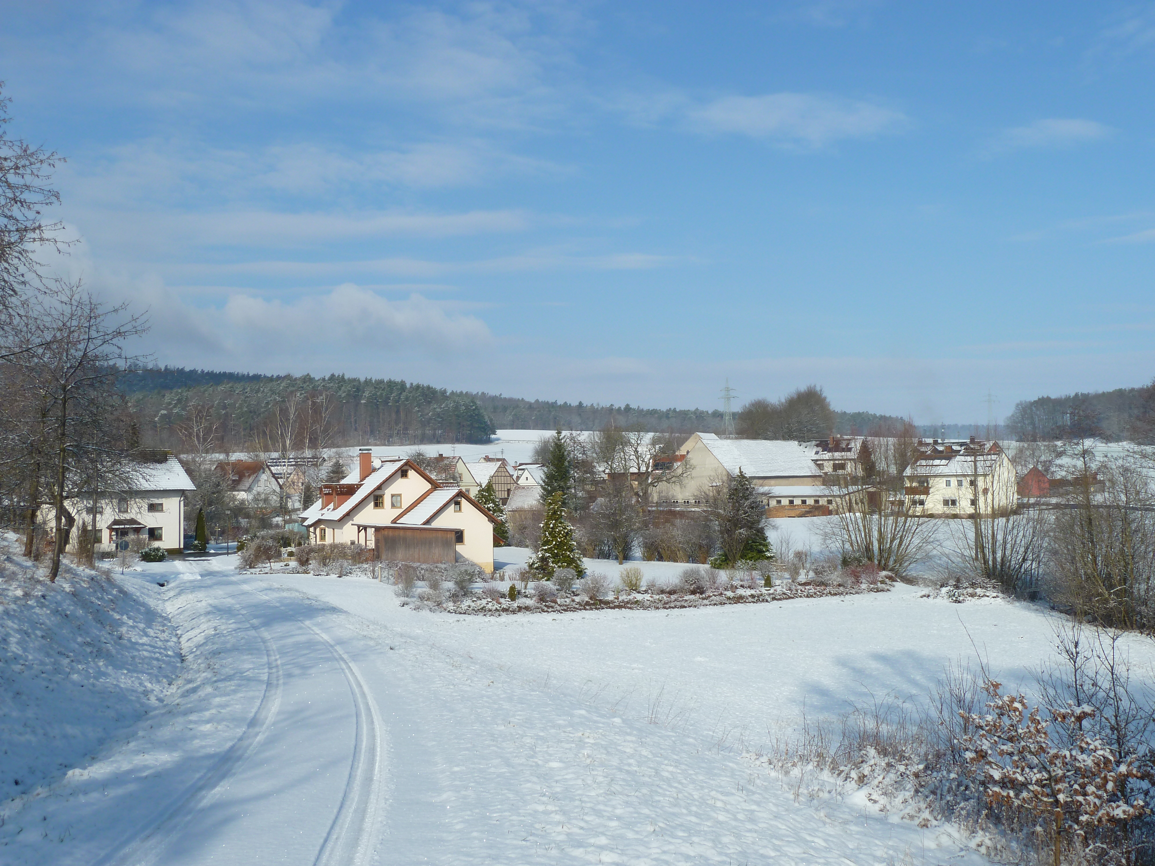 Winter Ansicht Mauschendorf