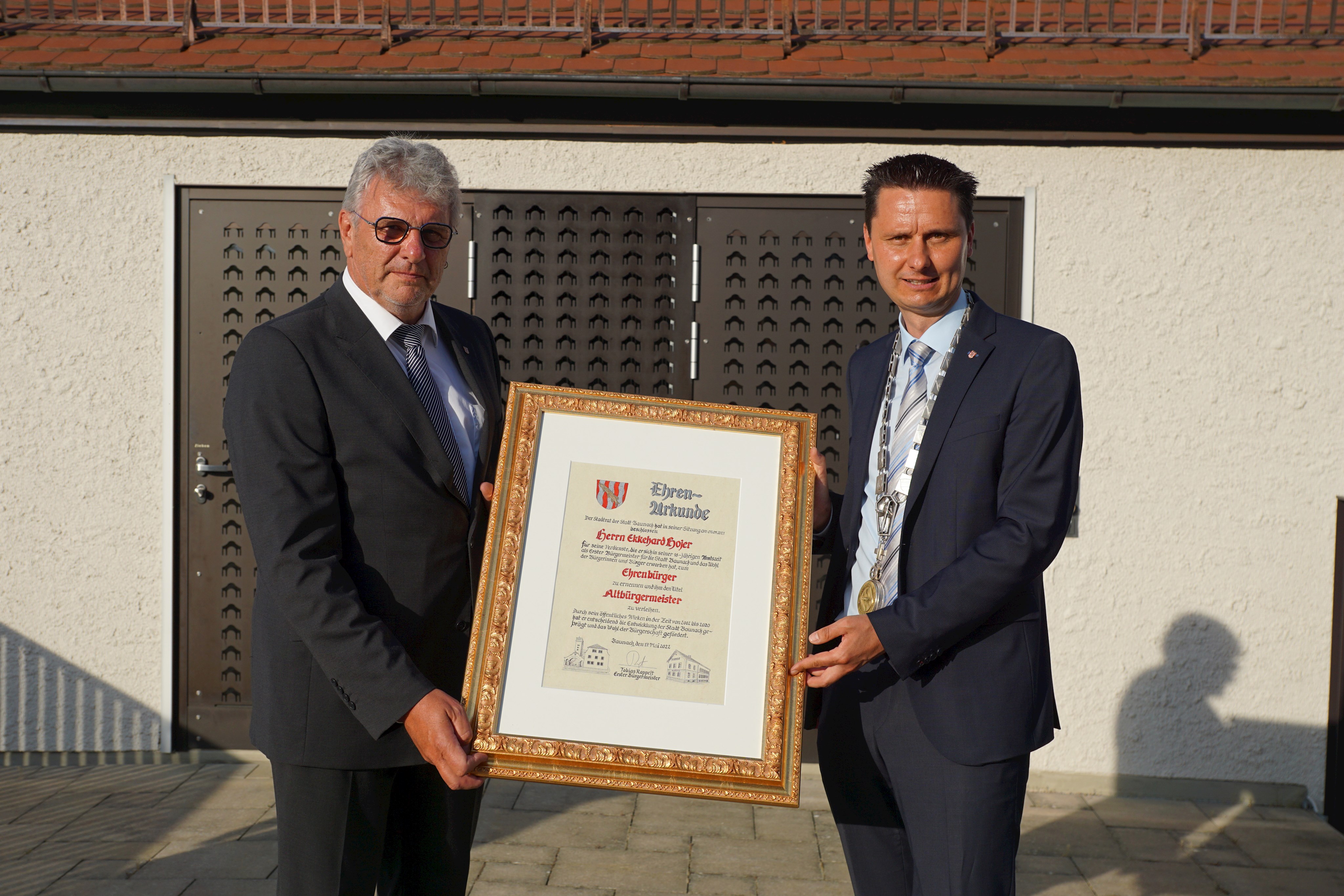 Langjähriger VG Vorsitzender Hojer wurde als Ehrenbürger geehrt